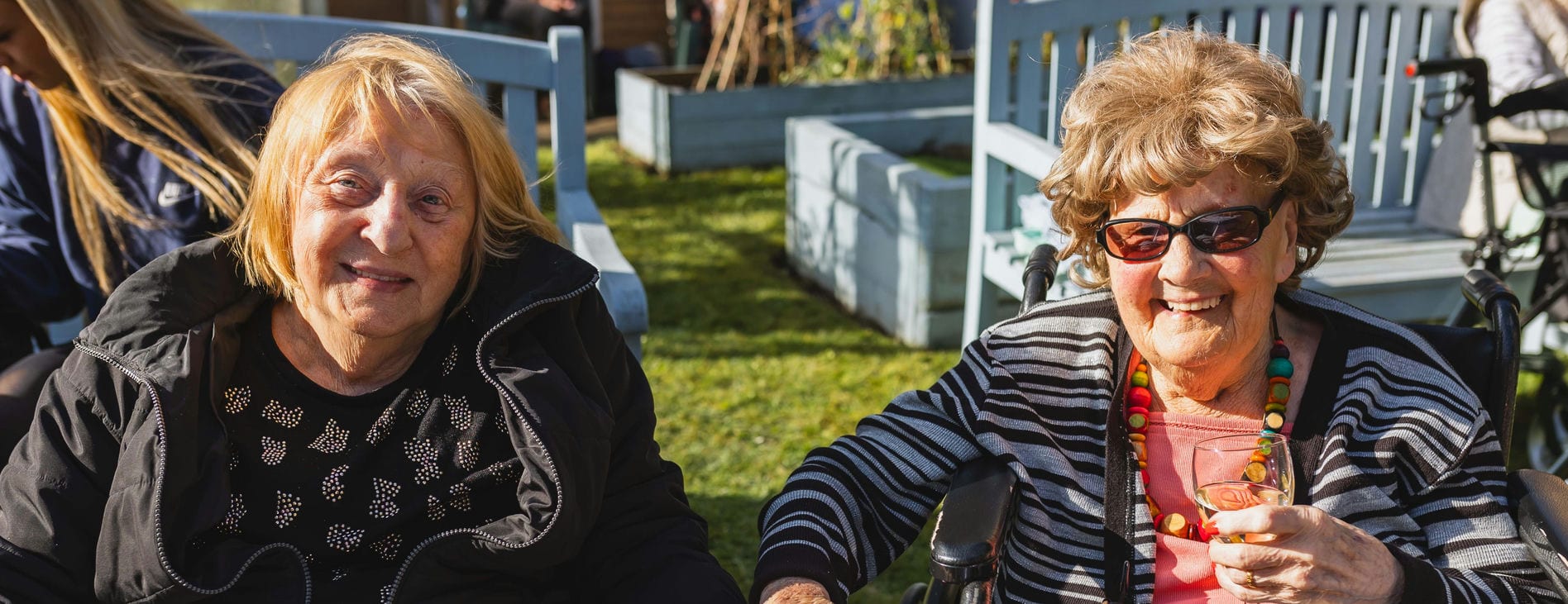 Happy residents at the green care home