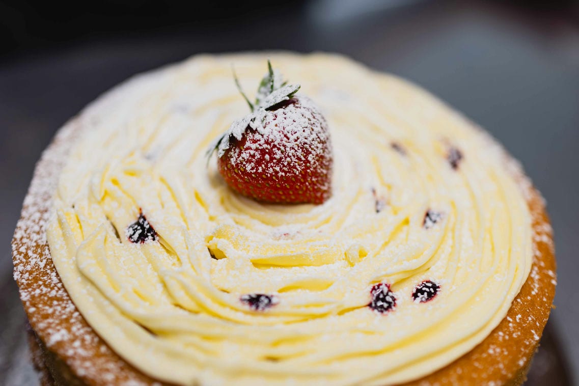 Closeup image of a cake 